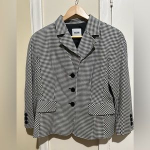 MOSCHINO Cheap and Chic Black plaid polyester Luxury Blazer